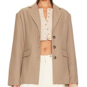 ASTR THE LABEL BROWN BLAZER - SIZE SMALL
